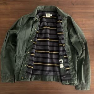 Waxed trucker jacket- flannel lined Flint and Tinder Huckberry